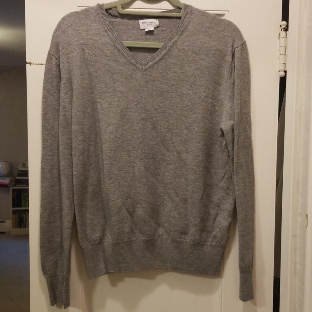 Spier & MacKay 100% Merino Wool V Neck EUC